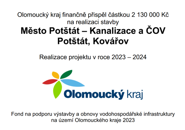 kraj dotace kanalizace